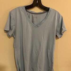 Women’s Nike Blue V-Neck Dri Fit T-Shirt